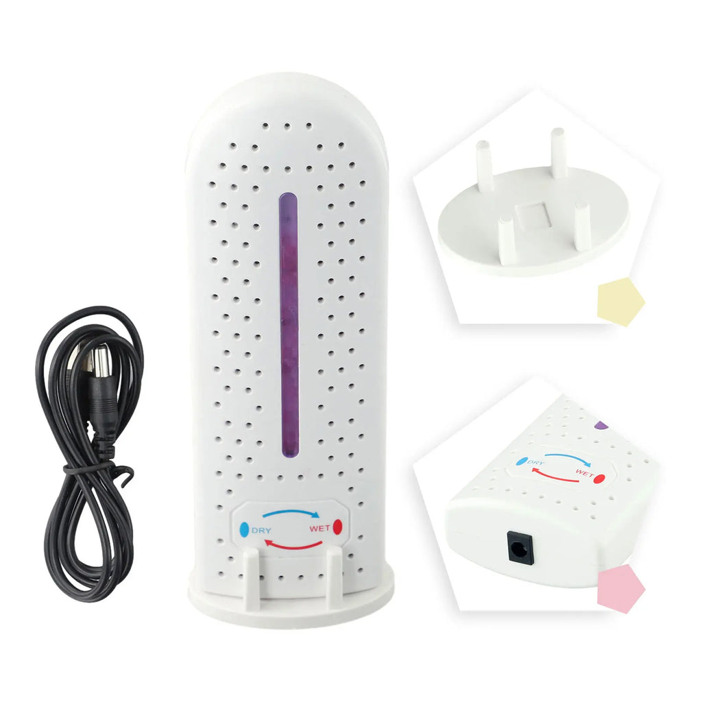 Wireless Mini Dehumidifier With Circulating Moisture Absorption For Wardrobe, Closet, Bedroom And Car, White 16.8x5.5x2cm