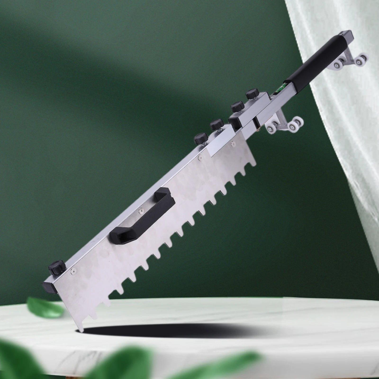 Leveling System Foldable Flat Sand Leveling Tool with Teeth Aluminum Alloy Smoothing Trowel Adjustable Length for Tiles Flatting