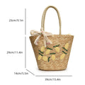 Large Capacity Beach Shoulder Bag Designer Embroidery Handbag Summer Handmade Rattan Bag Fashion Basket Straw Shopping Bag