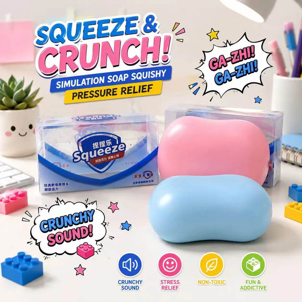 Crunchy Soap Squishy Slow Rising Stress Relief Toy Building Blocks Filled Squeeze Fidget Toy Anti Stress Gift