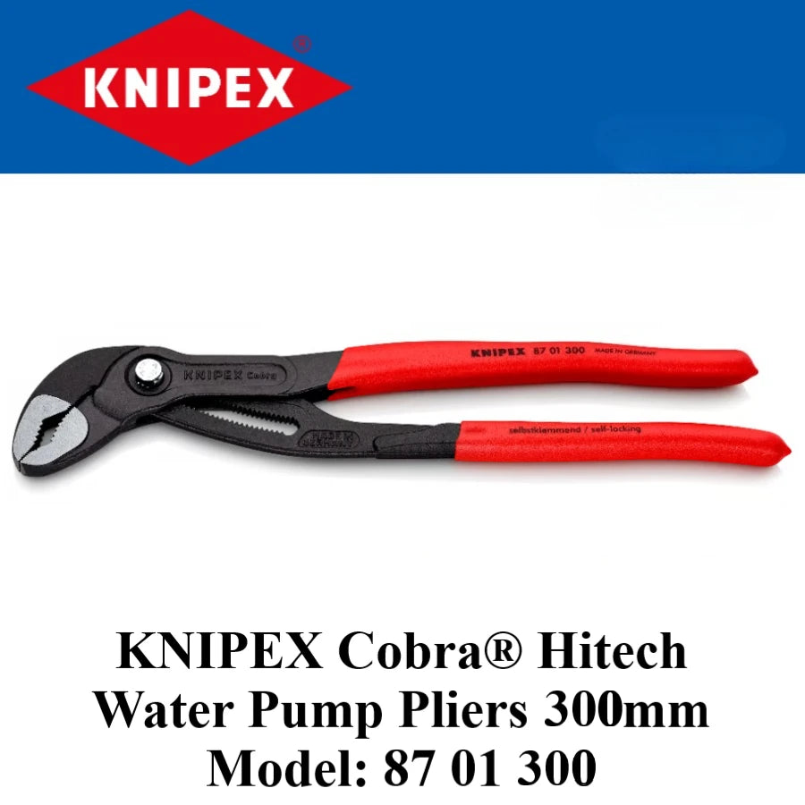 KNIPEX Cobra®8700180 8700250 Hitech Water Pump Pliers - 125mm to 560mm 8700125miniPliers