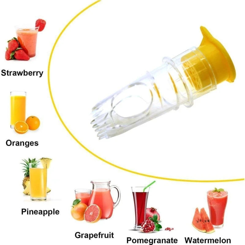 Portable Lemon Squeezer Plastic Resuable Lightweight Juices Reamer Washable Manual Juices Reamer Built in Filter for Home Travel
