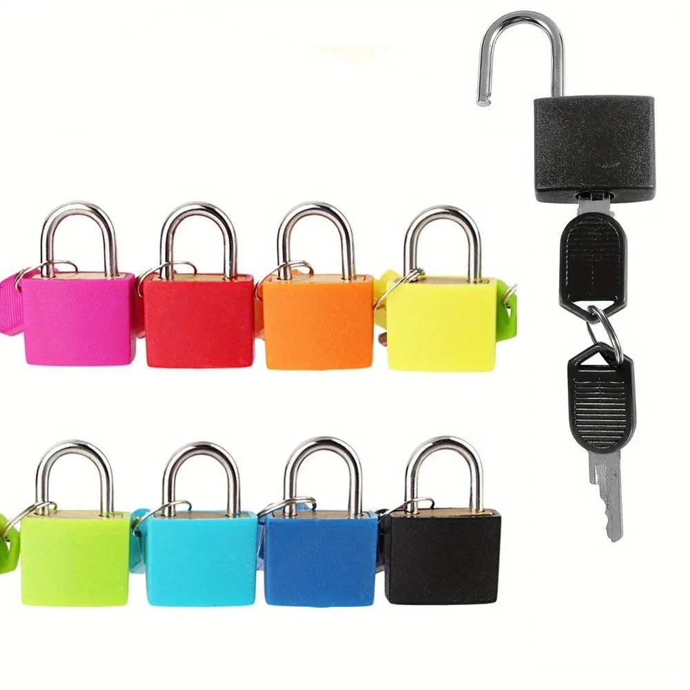 Copper Core Colorful Padlock Mini Keyed Lock for Luggage Suitcase Backpack Diary Drawer Cabinet Storage Locker Small Safety Lock