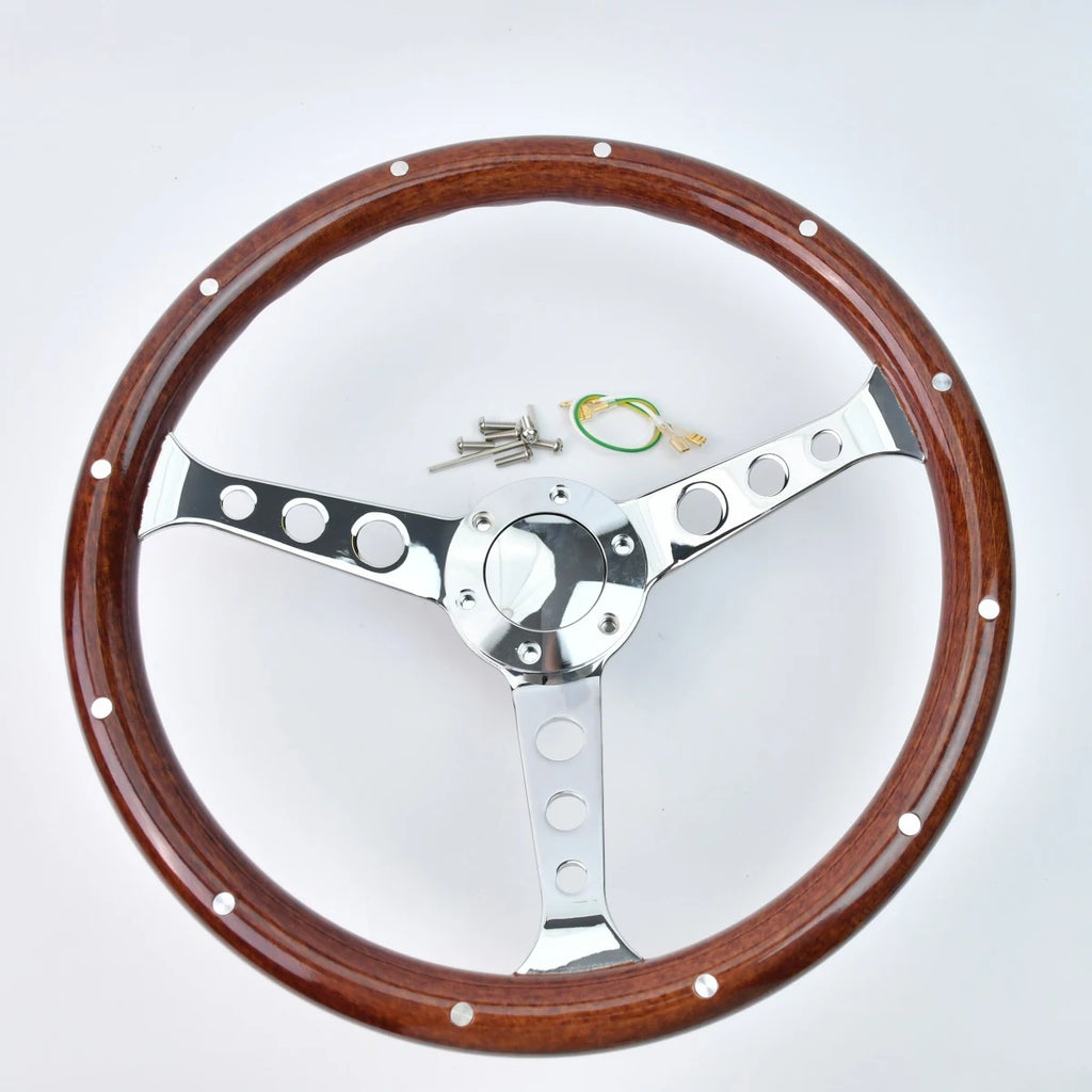 380mm Round Hole Bracket Steering Wheel ABS Material with Rivets for Automotive Accessories