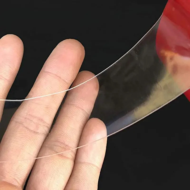 Red Transparent Silicone Double Sided Roll Sticker Tape For Car High Strength No Traces Adhesive Sticker Car Goods
