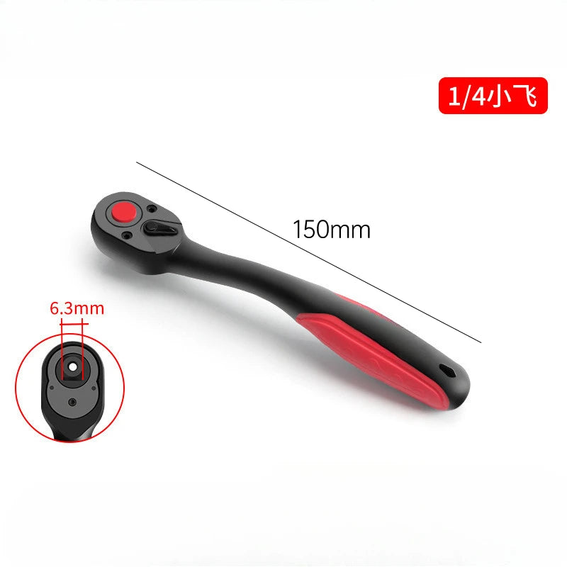 1/4 3/8 1/2 Inch High Torque Ratchet Wrench Reversible Quick Release Socket Wrench for Car Repairs Hand Tool