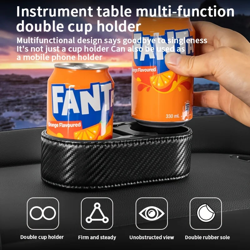 1 pc Car Cup Holder, Multifunctional Car Dashboard Storage Box, Extra Large, Thick, and Durable