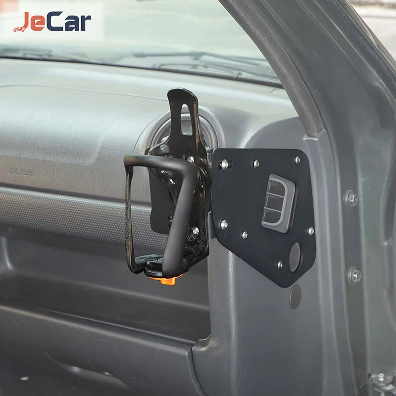 JeCar Aluminum Alloy Car Air Conditioner Vent Water Cup Holder Phone Bracket Stand For Suzuki Jimny 2007-2017 Car Accessories