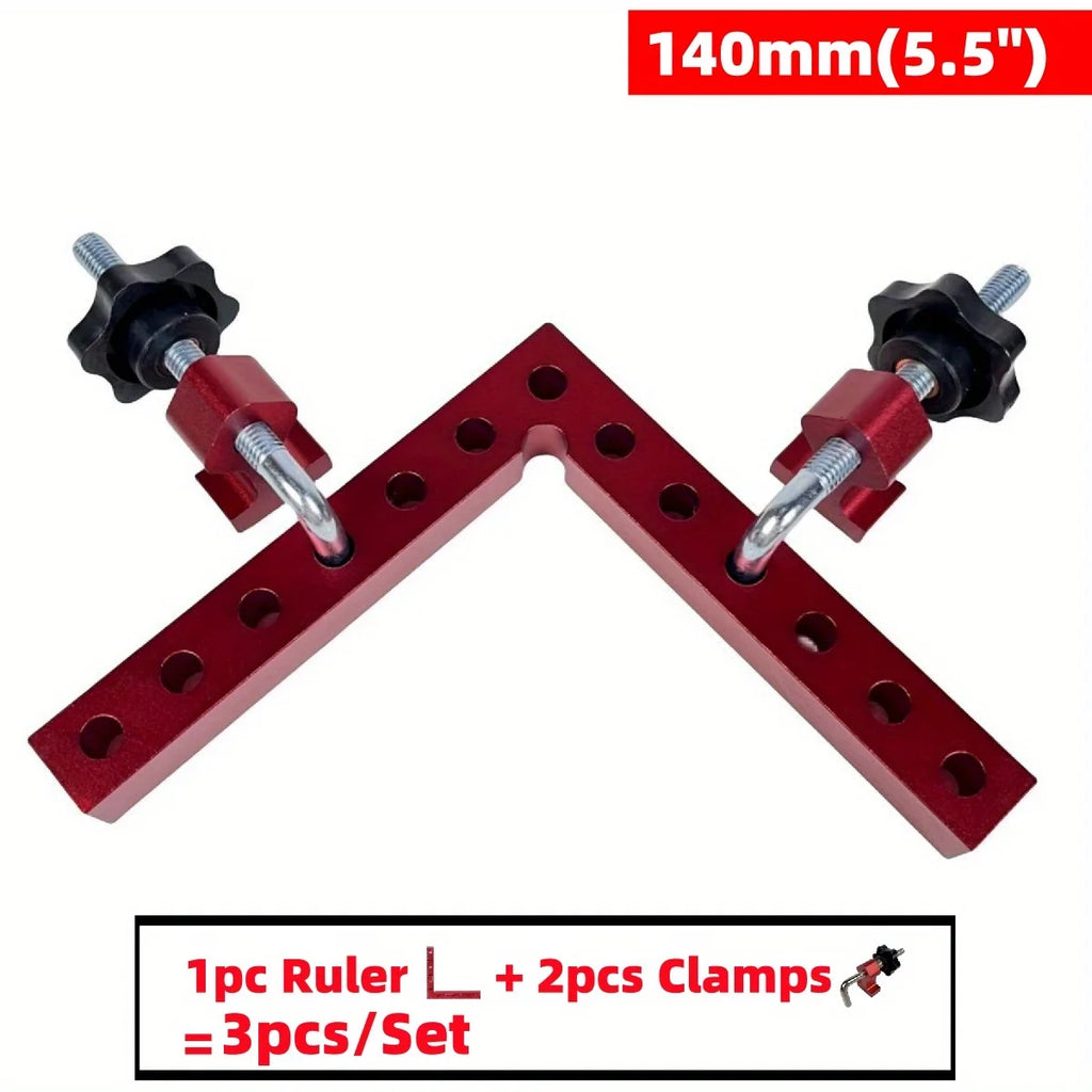 3/6pcs 90 Degree Positioning Squares Right Angle Clamps - Aluminum Alloy Carpenter Corner Clamping Square Tool