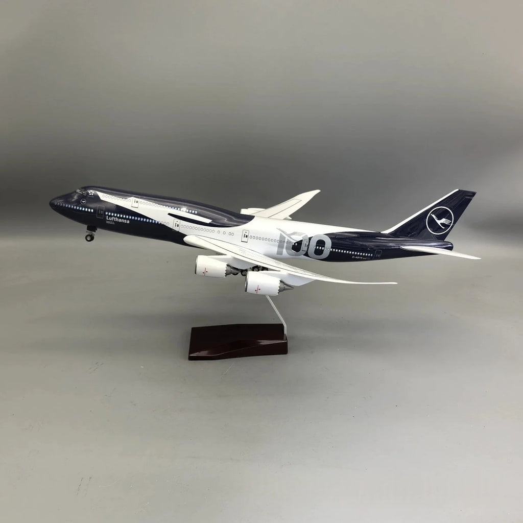 47CM Miniature Airplane 100 Years Series Lufthansa Plane Model B787 B747 A380 A350 DELTA Collectible Scale Aircraft Resin Gift