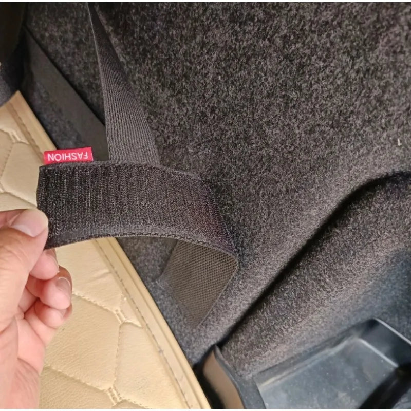 2pcs 38cm Car Trunk Debris Fixing Elastic Band Velcro Strap Storage Mesh Bag Stick Firmly  Luggage Practical Cn