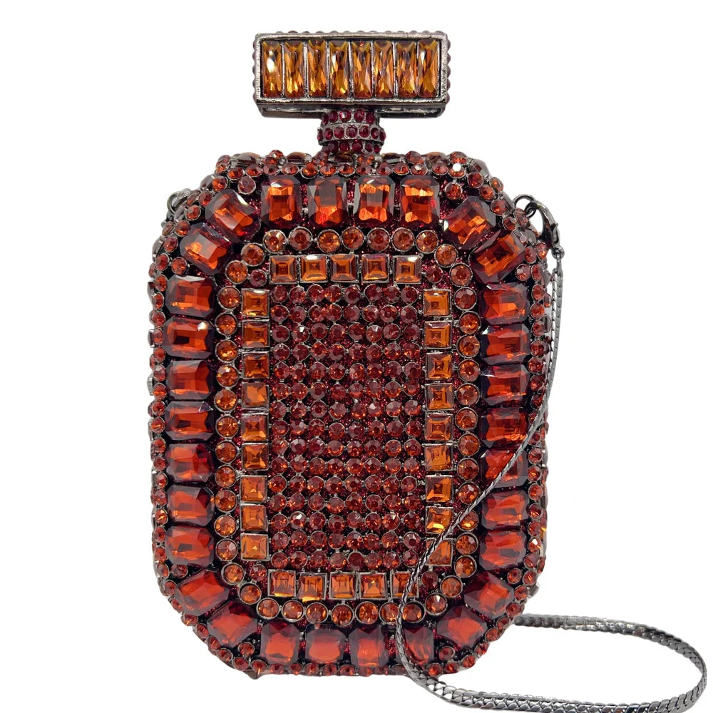 High Quality Luxury New Design Perfume Bottle Diamond Bag, Wedding Party Handbag, Evening Bag, Crystal Clutch