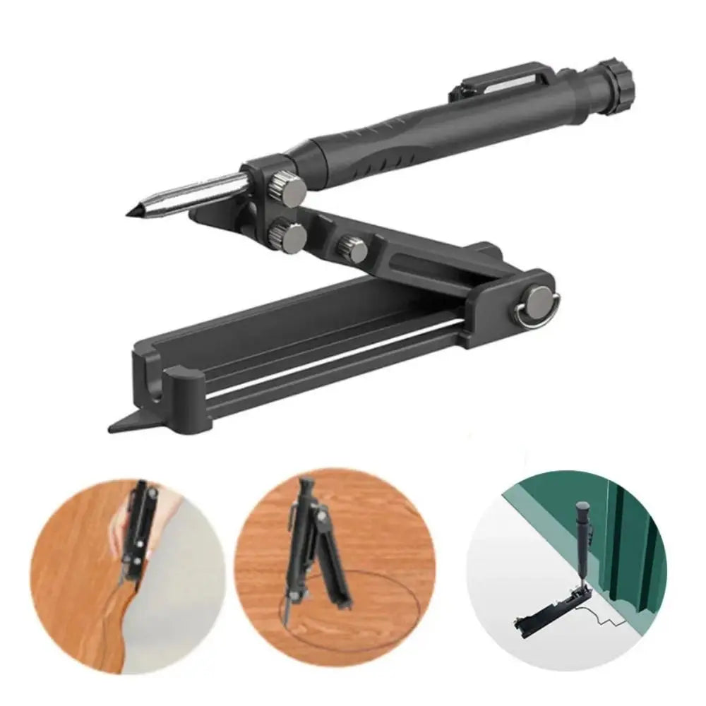 Aluminum Alloy/ ABS Scribing Tool Deep Hole Pencil Adjustable Design Contour Finder Precise Measurement Metal Construction