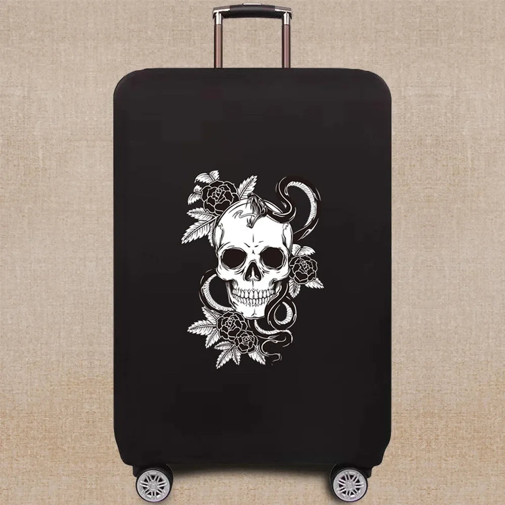 Travel Accessories Luggage Case Suitcase Dust Protective Cover 18-28 Inch Whitepicture Pattern Series Trolley Case Elastic Cover
