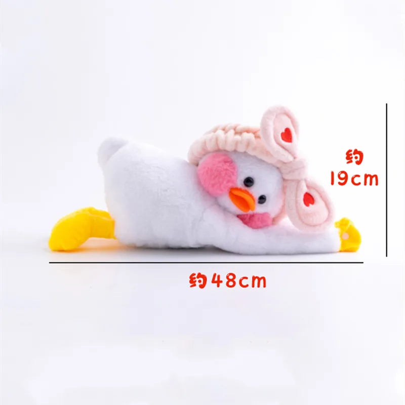 Car Drawer Box hang Cute Duck Plush Dolls  Car Hanging Net Red Creative Cute Car Tissue Bag Multi-function Car Supplies ornament