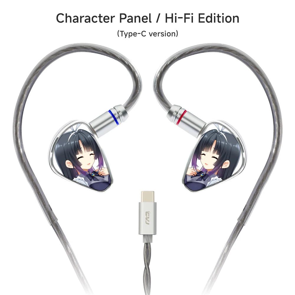 CVJ KIRA In Ear Monitors 10mm Dynamic Driver Earphones Strand Silver-Plated Braided HIFI IEM Cable 3.5MM/4.4MM/Type-c Optional