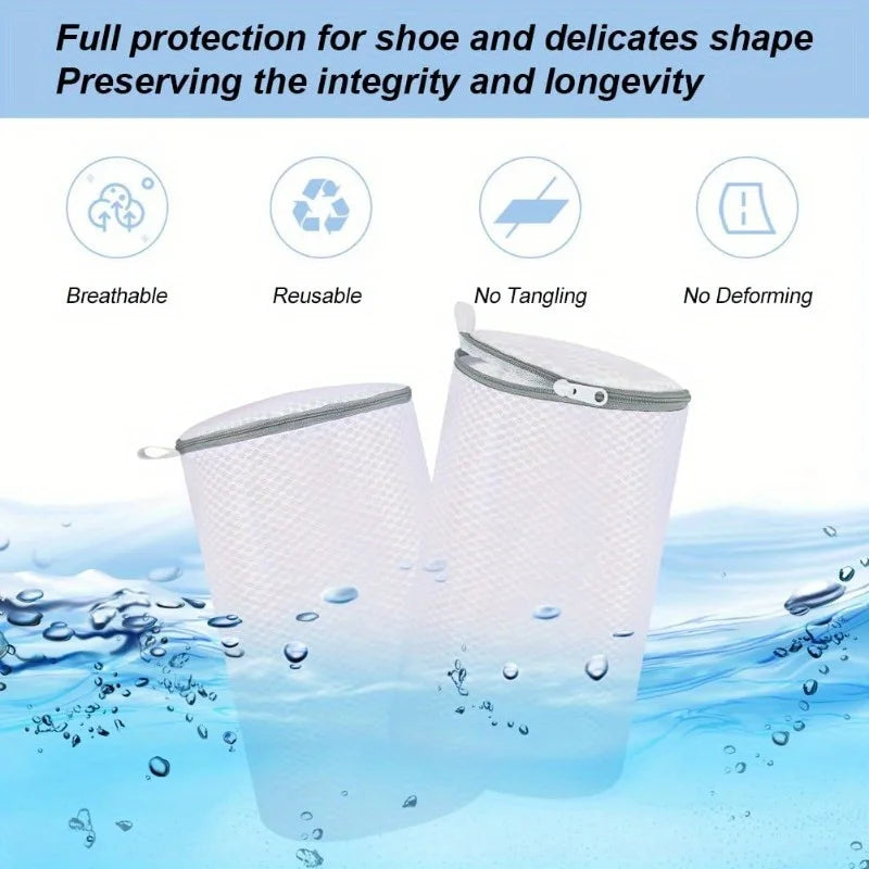 2pcs/set Honeycomb laundry bag with zipper, suitable for sports shoes, running shoes, socks, bras, delicate items, and toys