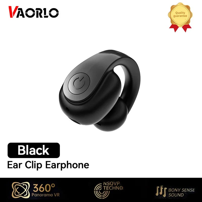 Bluetooth5.4 Single Wireless Earphone Ear-Clip Business Headphone HIFI Stereo TWS Music Headset Sports Earbuds For Xiaomi iphone