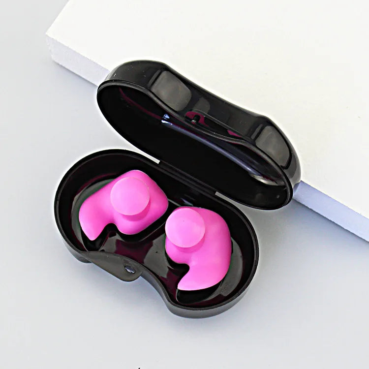2 PCS Silicone Waterproof Earplug Environmental Soft Ear Plugs Adult Children Swimmers Swimming Diving Portable Earplug W/ Box