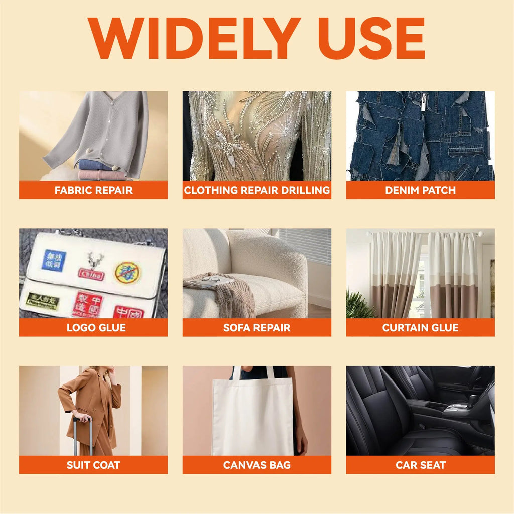 BIGLU Fabric Glue 50ml Leather Glue Adhesive Quick Dry Fabric Patching Glue Versatile Waterproof Fabric Adhesive for Cloth