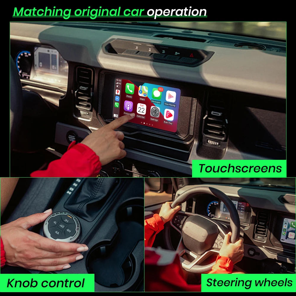 MMB Mini 2in1 Wireless CarPlay Adapter Android Auto Dongle Wifi BT5 USB Plug and Play Wired to Wireless Connection Universal Car