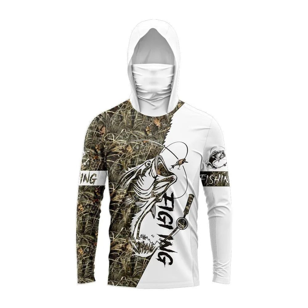2026 Summer New Style Men's Long-Sleeved Shirt with 3D Fishing Pattern Print Comfortable Soft Breathable for Sports Use