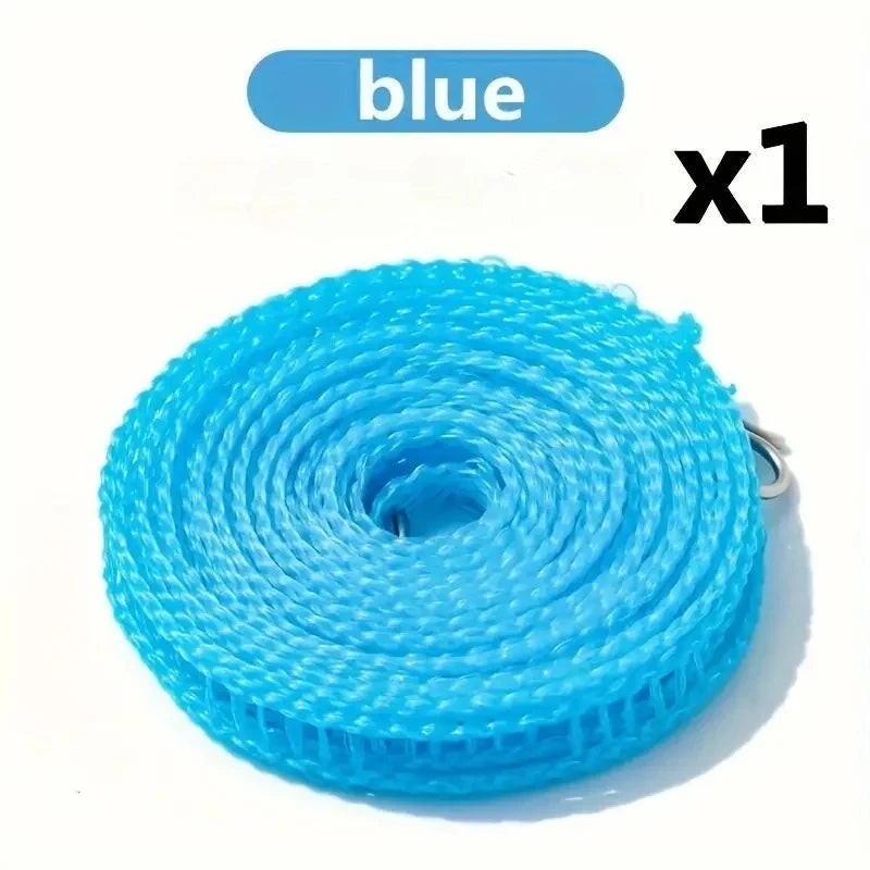 Portable Non Perforated Outdoor Travel Clothesline Nylon Clothesline Anti Slip and Windproof Clothesline Camping Accessories
