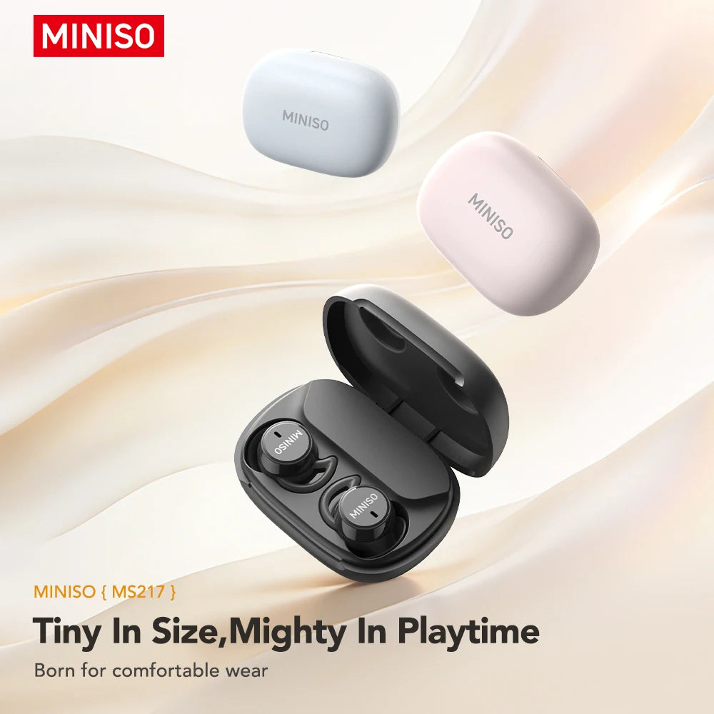 MINISO MS217 TWS Mini Sleep Earbuds Bluetooth 6.0 AI Translator 134 Languages ENC Noise Cancelling Ultra-Light In-Ear Headphones
