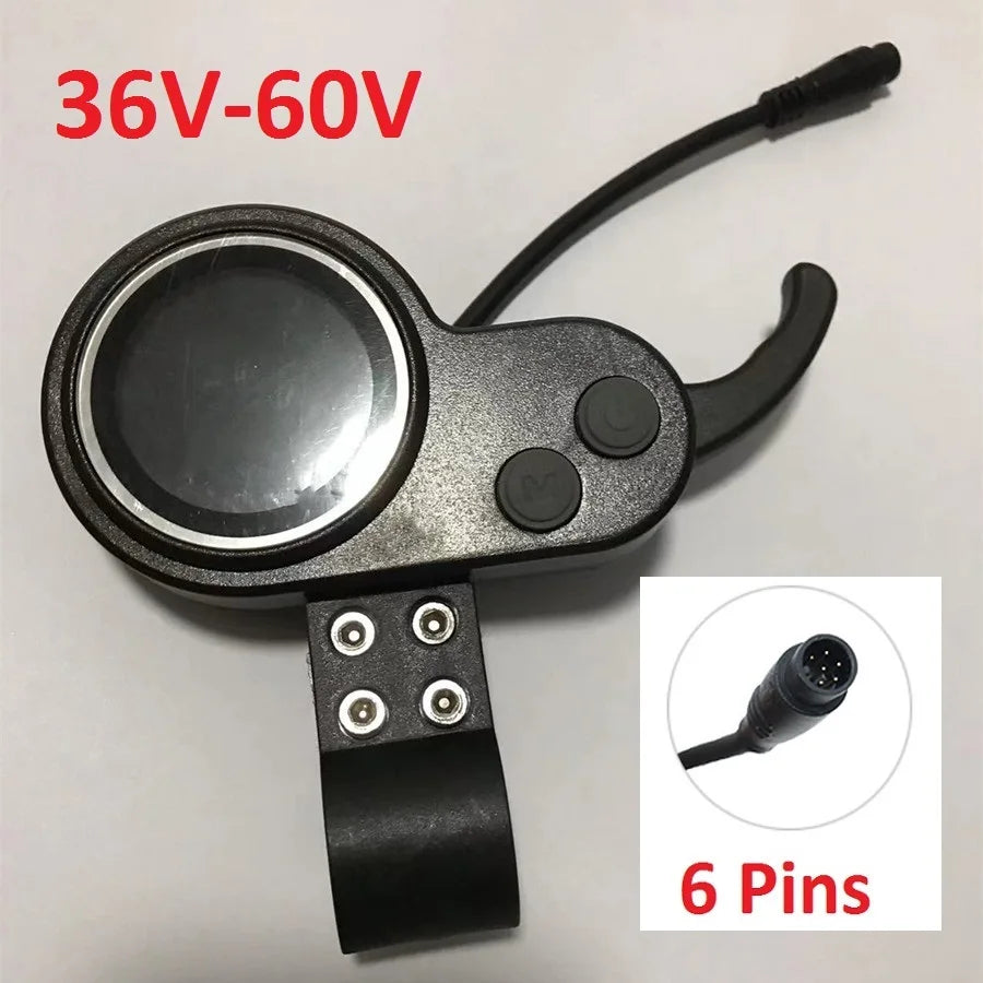 JP Throttle Accelerator 36V 48V 52V 60V Universal LCD Display Dashboard 6 pins  for Electric Scooter Parts