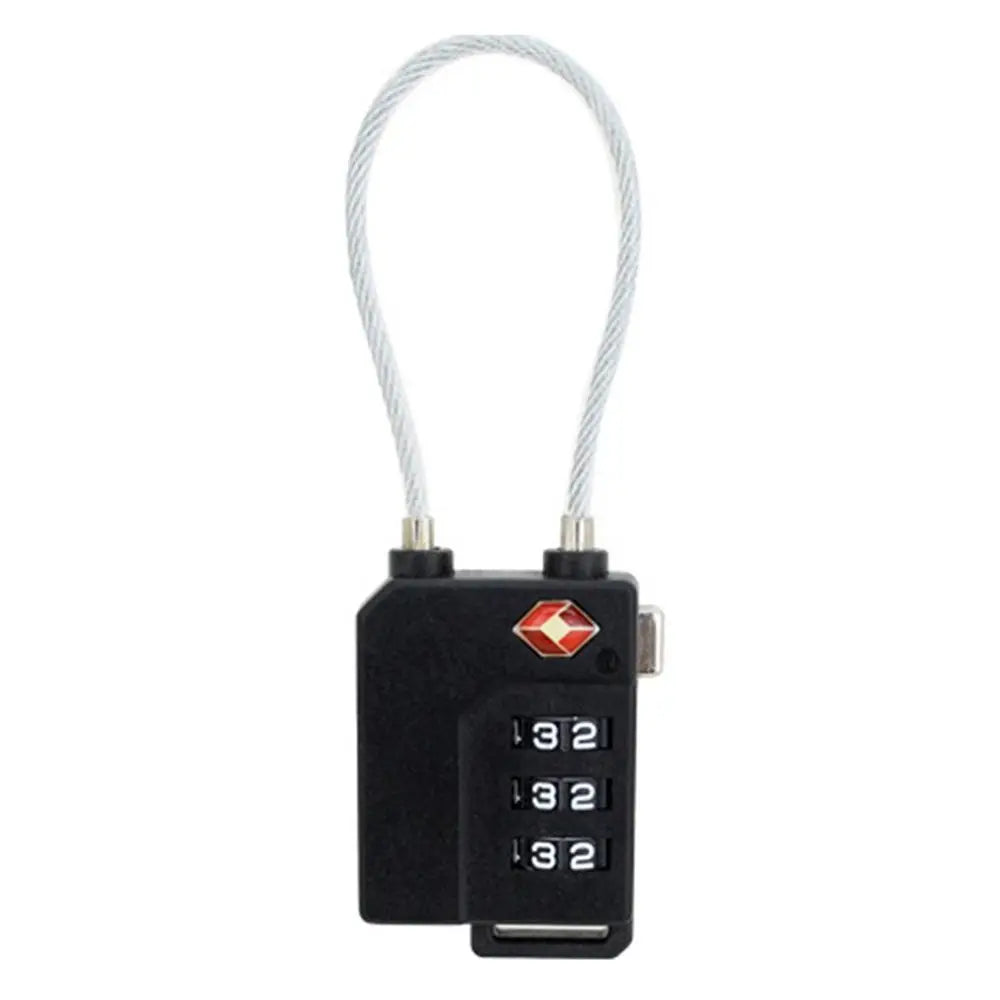 Anti-Theft Cable Luggage Lock Portable TSA Customs Lock Customs Code Lock Smart Combination Lock Padlock with Steel Cable
