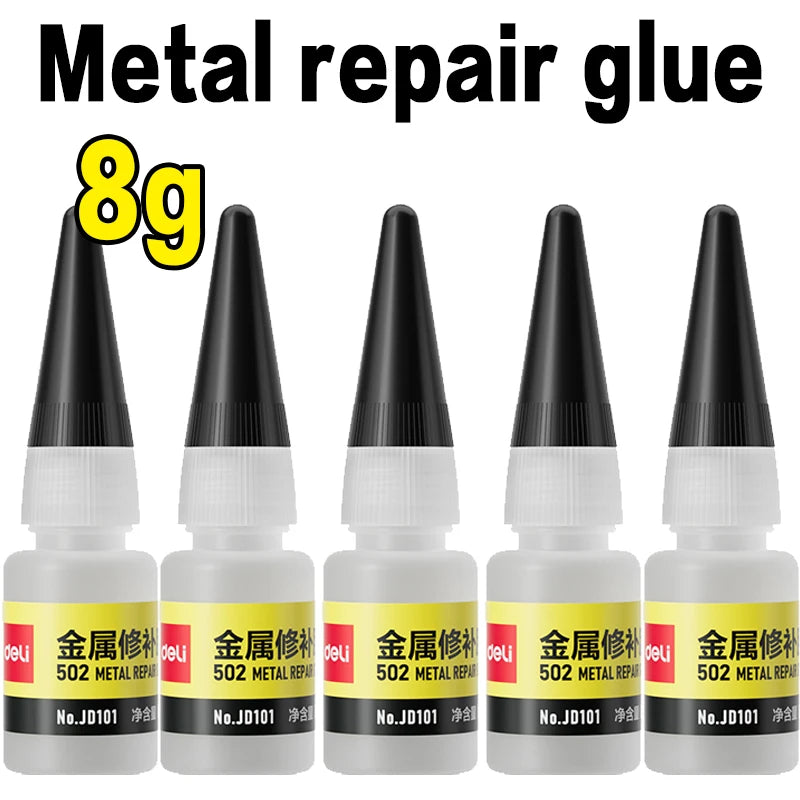 Deli 502 Professional Strength Super Glue Fast Cyanoacrylate Adhesive Hardware Metal Cars Wood Crafts Hobbies Instant Bonding