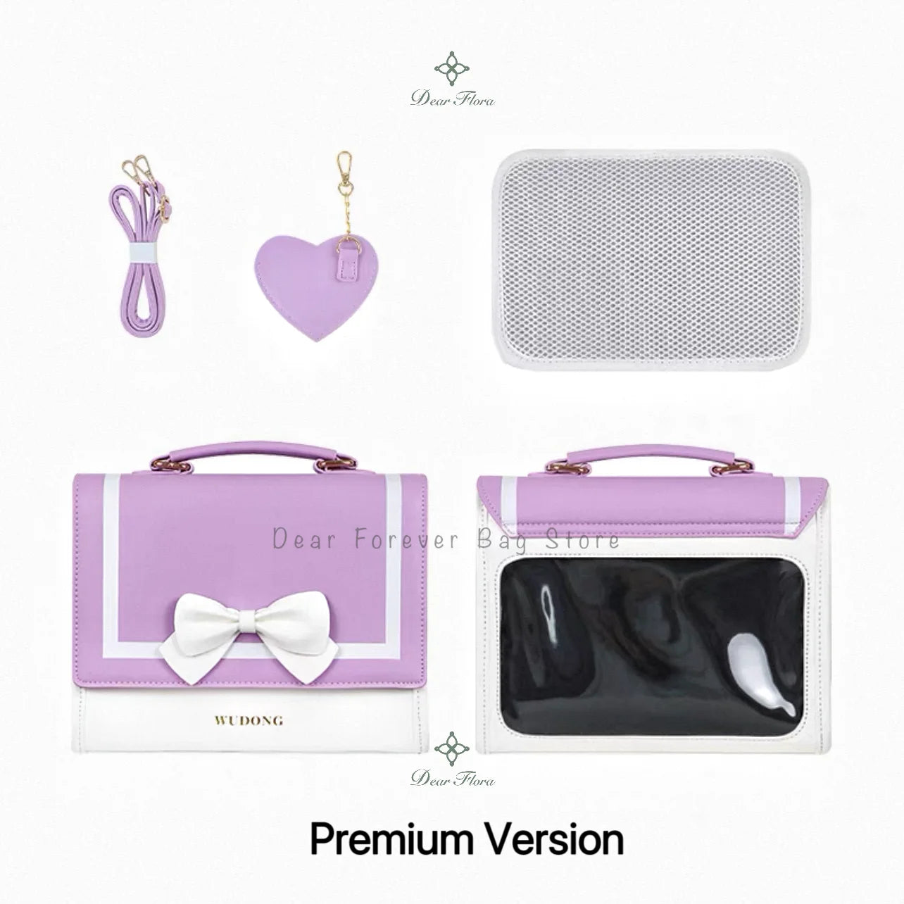 Y2K Premium Version Sweet Ita Bag Lolita Girl Transparent Bag Fashion Preppy Style Shoulder Crossbody Bag Kawaii Display Handbag