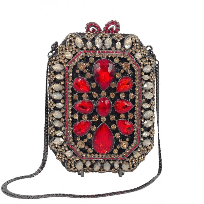 Lady Crystal Designer Clutch Bags High Quality Women Stone Clutches Handbags Wedding Bridal Messenger Clutch Bag Purse