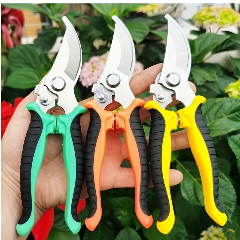 Proof Sharp Garden Trimming Scissors Professional Anti-slip Hand Pruners Fruit Trees Flowers Bushes Household Gardening Tools