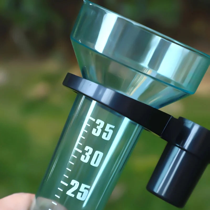 Portable Outdoor Rain Gauge With Black Clip Stand Heavy Duty Polypropylene 1-100cm Hour Scale Rainfall Recorder Garden Tools