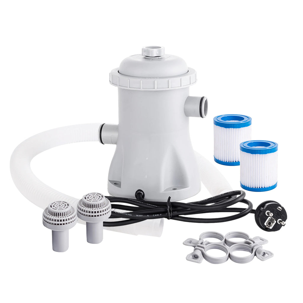 Pool Filter Pump 330 GPH Paddling Pool Electric Water Pump With 2 Pool Filter Cartridge Pool Pumps Ground Small Pool Filter Pump