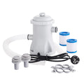 Pool Filter Pump 330 GPH Paddling Pool Electric Water Pump With 2 Pool Filter Cartridge Pool Pumps Ground Small Pool Filter Pump