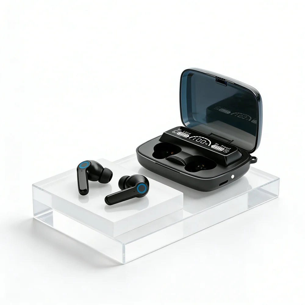 New TWS Bluetooth Headphones 5.3 9D High Fidelity Wireless Headphones Touch IPX7 Waterproof Digital Display Headphones