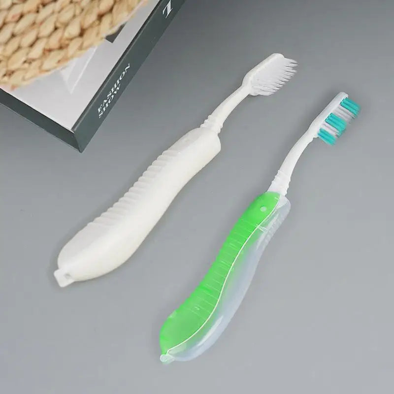 For Trip Daily Use Women Men Travel Folding Toothbrush Portable Toothbrush Built In Cover Multi Color Size Collapsable Brush