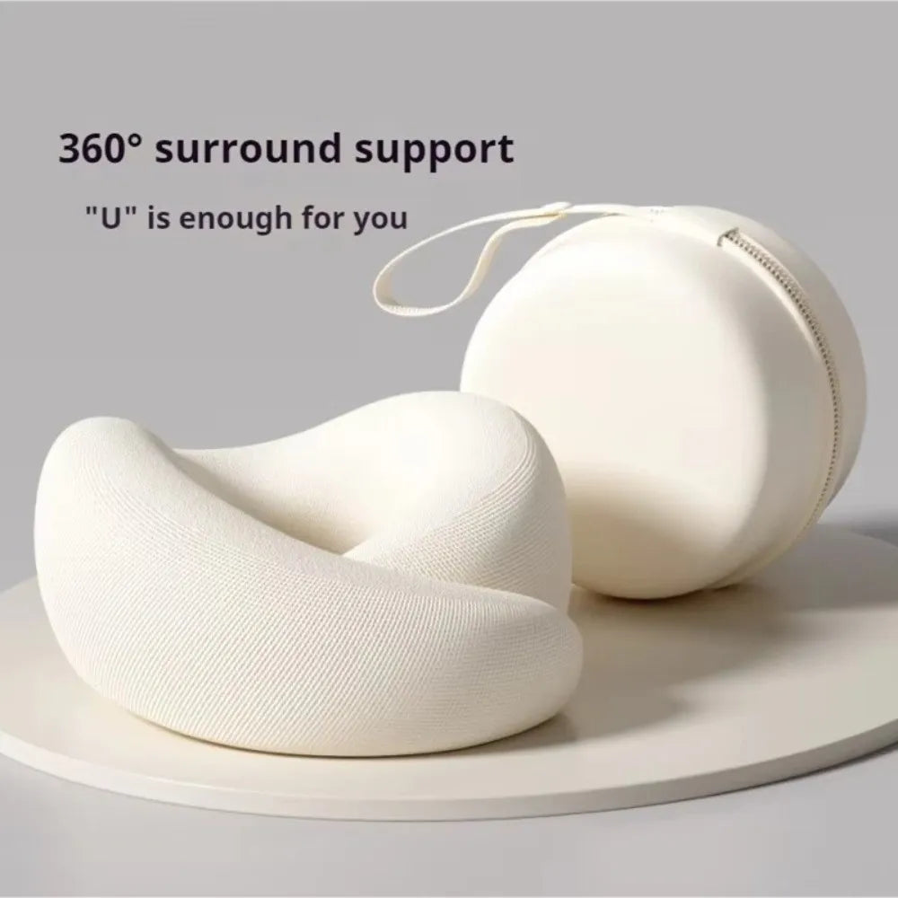 Slow Rebound U-Shaped Neck Pillow Neck Support Memory Foam Memory Foam Pillow Adjustable Washable Sleep Nap Pillows Noon Break