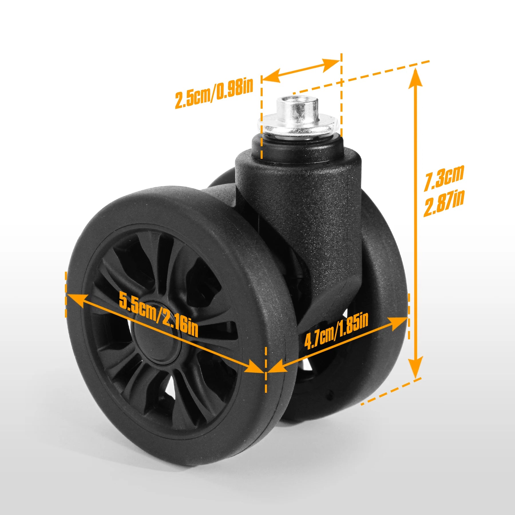 1/2Pcs STLN-2 Trolley Caster Replacement Suitcase Luggage Box Wheels Double Row 360° Spinner Repairing Kit Heavy Duty Wheels