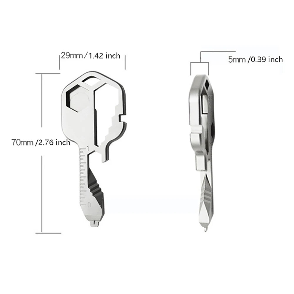 24 in 1 Multitool Key Stainless Steel EDC Key Ring with Screwdriver/Bottle Opener Portable Outdoor Camping Gadgets & Home Tools