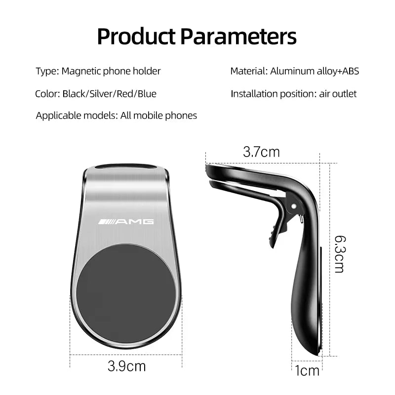 Magnet Phone Holder GPS Stand Air Vent Clip Car Accessories For Mercedes Benz AMG W206 W204 W205 W203 W211 W212 W213 W169 W220