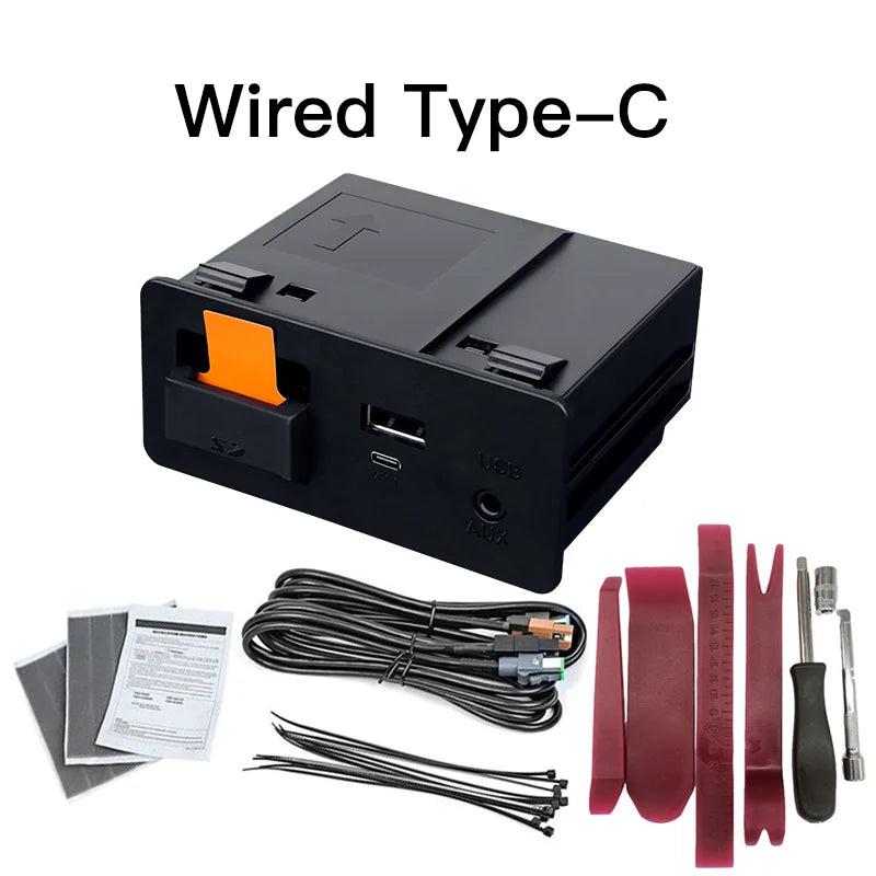 TYPE-C CarPlay Android Auto HUB hub OEM Retrofit USB for Mazda 2 3 6 CX3 CX5 CX8 CX9 MX5 Miata Demio TK78669U0C Kit