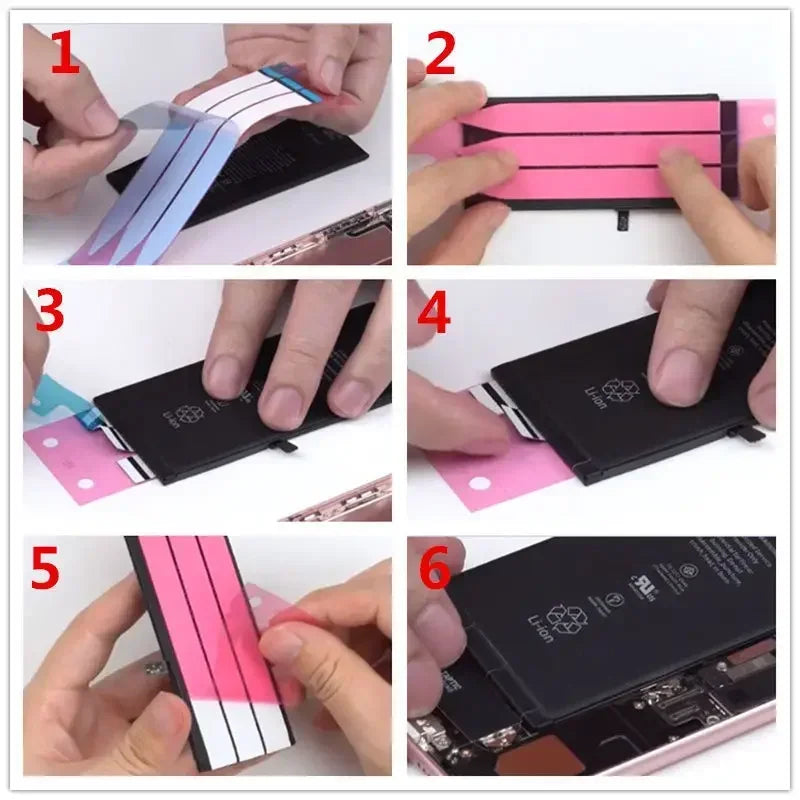 2pcs Waterproof Adhesive Sticker For iPhone 6 6s 7 8 Plus LCD Screen Frame Bezel Seal Tape Glue Battery Sticker White and Black