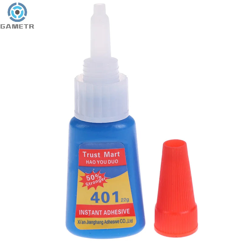 20ml Liquid Super Glue 401 Instant Strong Glue Bond Leather Wood Rubber Metal Glass Cyanoacrylate DIY Adhesive Nail Gel PVC Glue