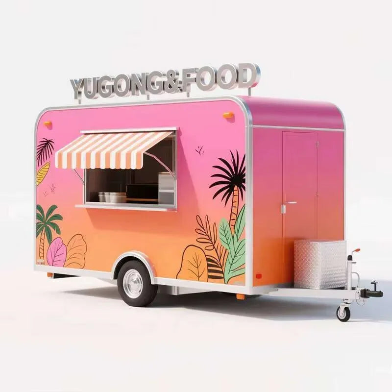 Robust Food Trailer Concession Cart With Off Road Tires For Rural Event Access Professional Mobile Catering Vending Business