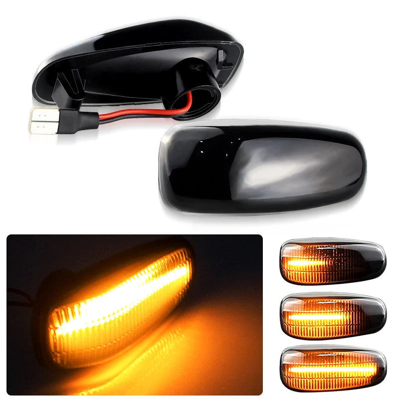 2PCS LED Side Marker Turn Signal Lights Canbus For Mercedes E-Class W124 84-98 W210 95-03 ML-Class W163 98-02 C-Class W202 93-02
