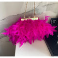 Luxury Ladies Women's Luxury Handbag Purse Turkey Fur Clutch Evening Bag for Daily Use