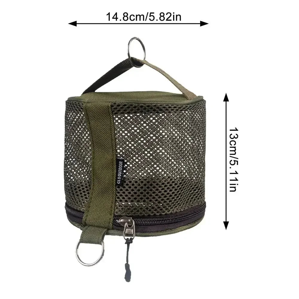 Lightweight Outdoor Woven Net storage Bag Camping Tissue Case With Hook Portabletent Hanging Supplies Breathable Storage Box